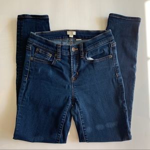 J. Crew dark rinse mid rise skinny jean